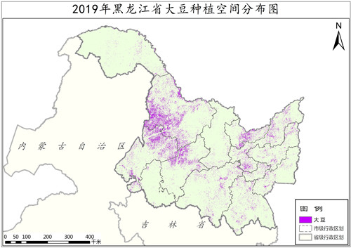 2019年黑龙江省大豆种植分布数据