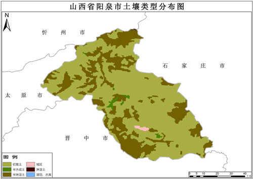 1995年山西省阳泉市土壤类型数据