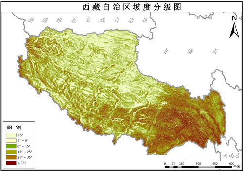 西藏自治区坡度数据