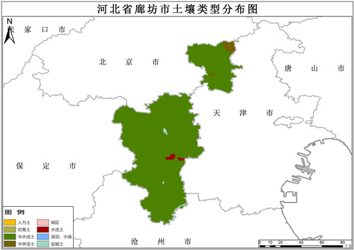 1995年河北省廊坊市土壤类型数据