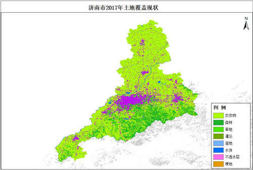 山东省济南市2017年10米土地覆盖数据