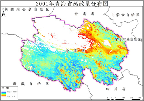 2001年-2005年青海省蒸散量ET年产品