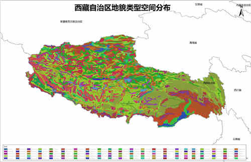 西藏自治区地貌类型空间分布数据