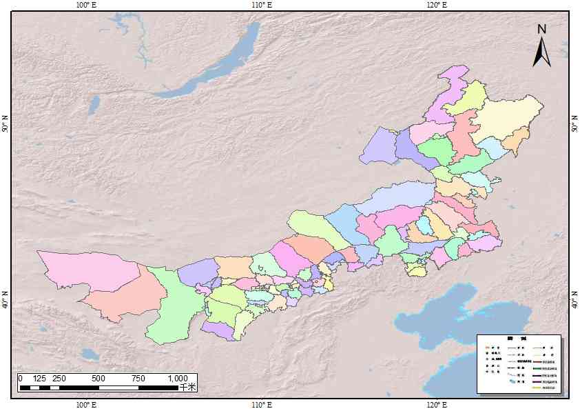 2012年内蒙古区县级行政区划数据