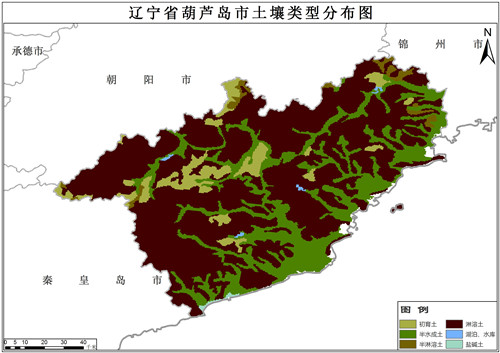 1995年辽宁省葫芦岛市土壤类型数据