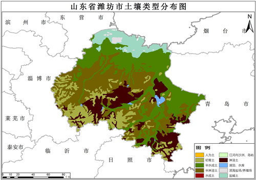 1995年山东省潍坊市土壤类型数据