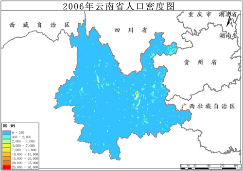 2006-2010年云南省人口密度格网数据