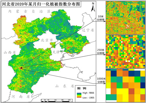 河北省归一化植被指数（NDVI）10米逐月数据