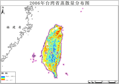 2006年-2010年台湾省蒸散量ET年产品