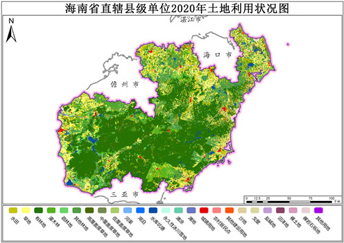 2020年海南省直辖县级单位土地利用数据