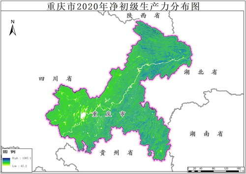 2016-2020年重庆市净初级生产力年产品