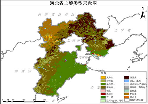 1995年河北省土壤类型分布数据