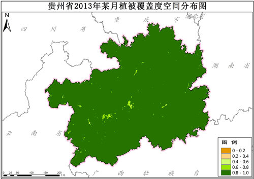 贵州省植被覆盖度VFC逐月数据