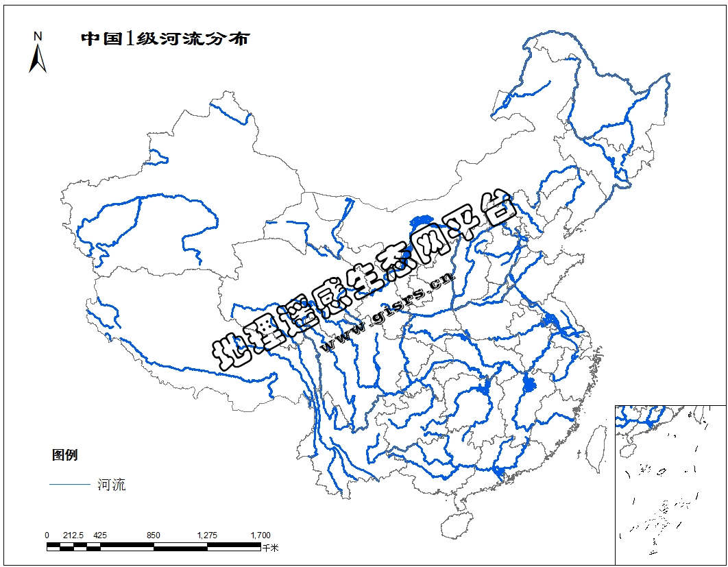 全球水系分布数据