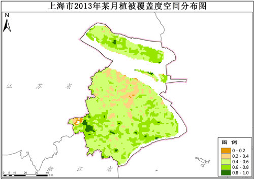 上海市植被覆盖度VFC逐月数据