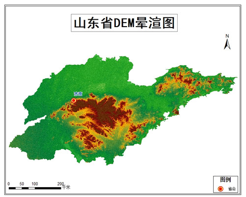 2015年山东省GDEM V2数字高程数据