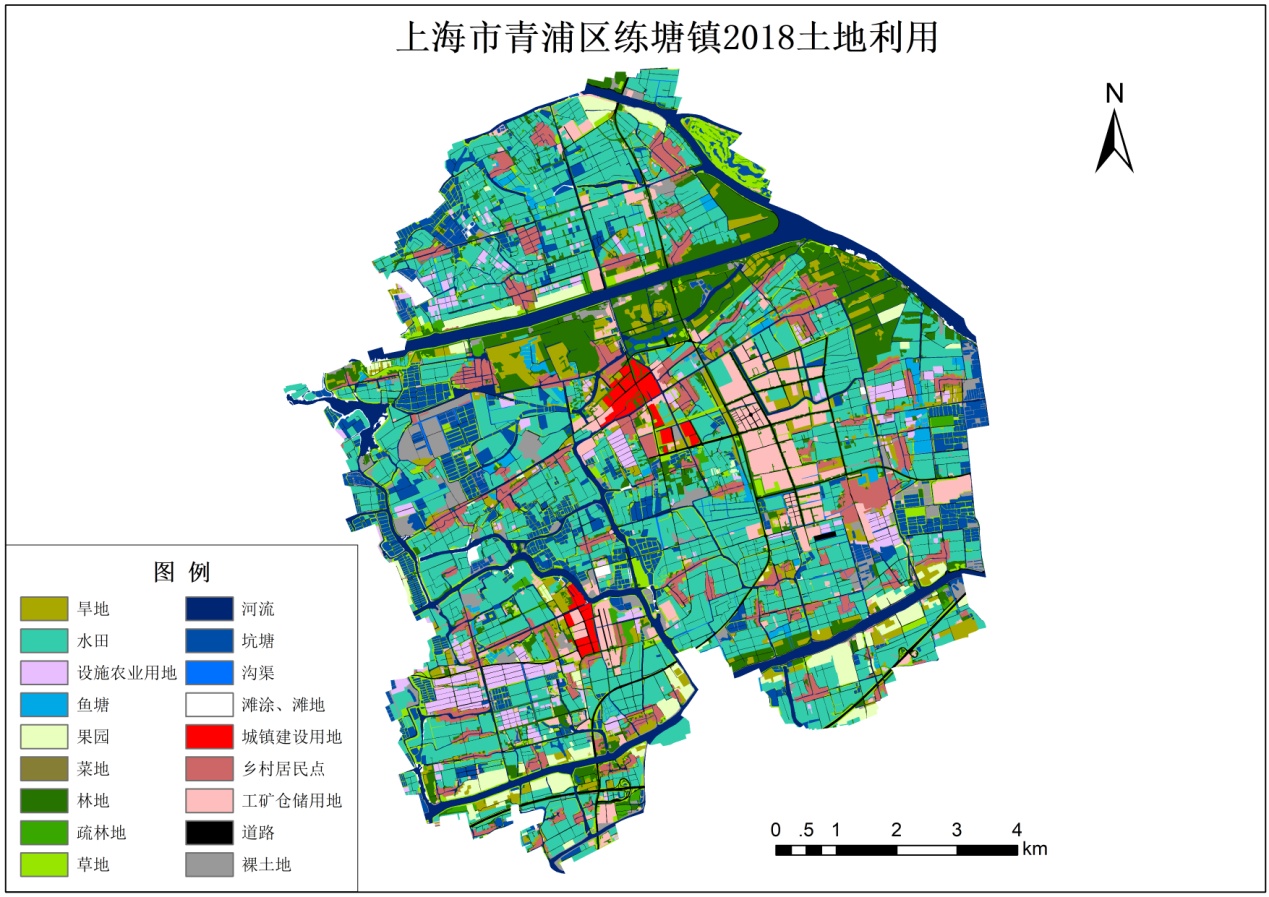上海市青浦区土地利用数据