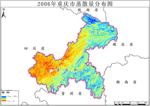 2006年-2010年重庆市蒸散量ET年产品