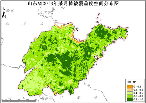 山东省植被覆盖度VFC逐月数据