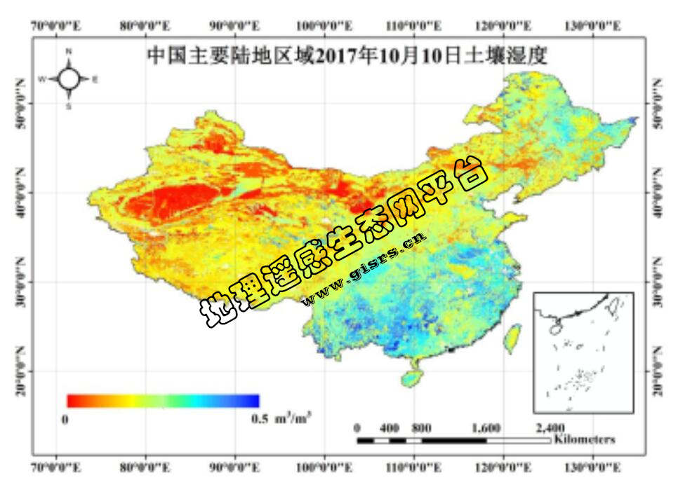 中国土壤湿度空间分布数据