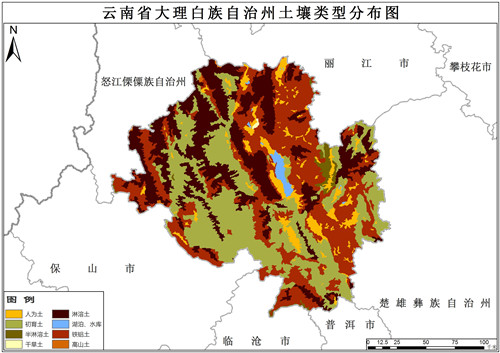 1995年云南省大理白族自治州土壤类型数据