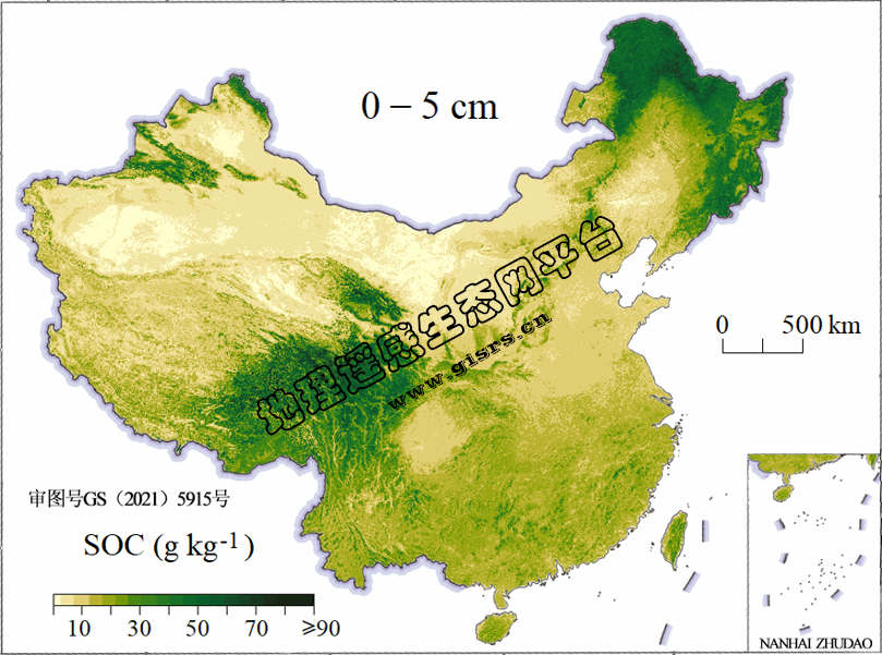 中国土壤有机碳空间分布数据
