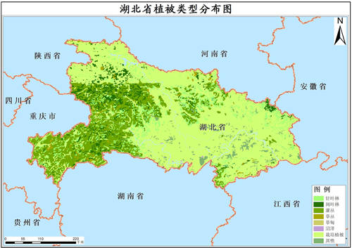 2020年湖北省植被类型分布数据