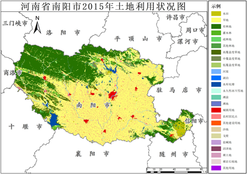 2015年河南省南阳市土地利用数据