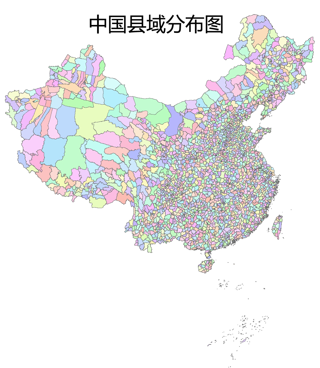 2008年中国县级行政边界数据