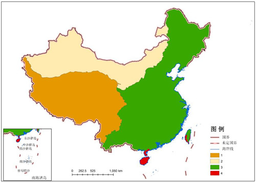 中国综合自然地理区划四大生态地理区