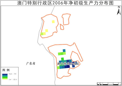 2006-2010年澳门特别行政区净初级生产力年产品