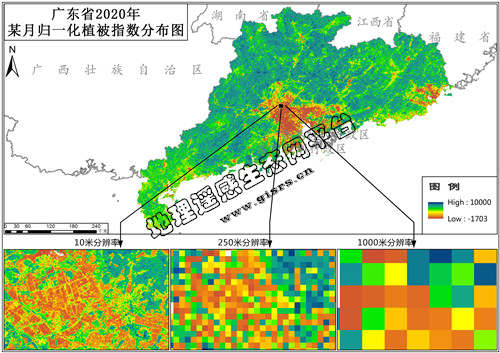 广东省10m归一化植被指数（NDVI）逐年数据